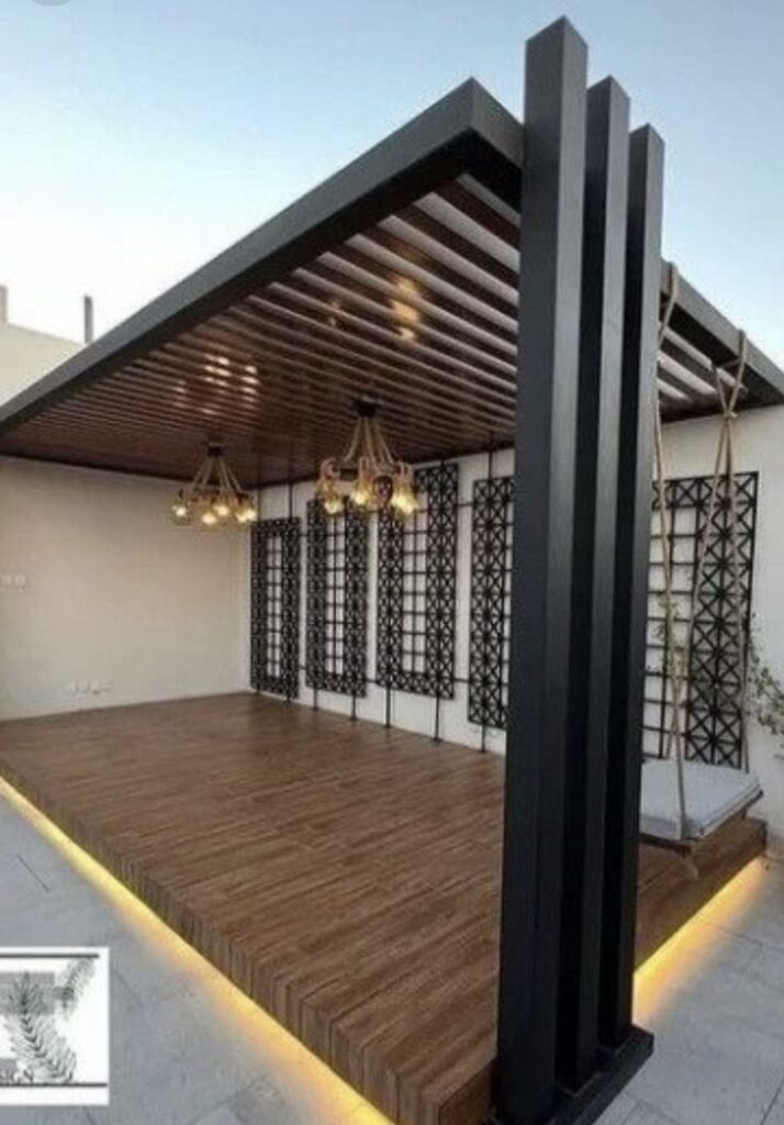 برجولات حدائق منزلية الدمام | تركيب برجولات حديد وخشب مودرن